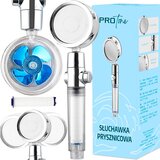Tuš ročka s turbino funkcijska glava prozorno modra Cene