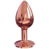 Dorcel Diamond Plug S - aluminijasti analni dildo - majhen (rožnato zlato)