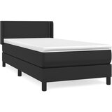 Maison Chic Box spring postelja - Vzmetna postelja z vzmetnico črna 90x200 cm umetno usnje SL7767, (21900497) Cene
