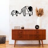 Wallity Zidna dekoracija Elephant 3, 55x25 cm, 1.5 mm, Crna | ePonuda.com