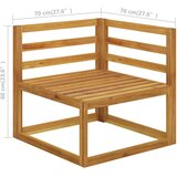  Sedežna garnitura 7-delna z blazinami krem akacijev les | Shoptok.si