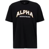 Alpha Industries Majica mandarina / črna / bela