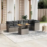 vidaXL 7-dijelni set vrtnih sofa sivi od poliratana | shoptok.hr