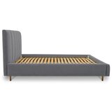 Scandic Sivi tapecirani bračni krevet s prostorom za odlaganje s podnicom 180x200 cm Zee – | shoptok.hr