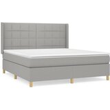 The Living Store Box spring postelja z vzmetnico svetlo siva 180x200 cm blago - Box Spring Postelja, (21503809) | Shoptok.si