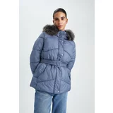 Defacto Relax Fit Furry Coat