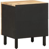  Krevetni ormarići 2 kom crni 40x33,5x46cm puno grubo drvo mango | shoptok.hr