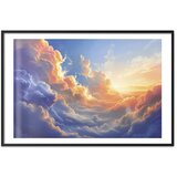  Plakat Sunset Over a Cloudy Sea: A Wonderful Symphony of Colors 90x60 Crni okvir s margom | shoptok.hr
