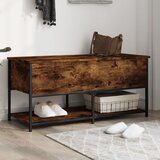 vidaXL Klop za shranjevanje dimljen hrast 100x42,5x47 cm inž. les Cene