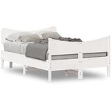 The Living Store Posteljni okvir brez vzmetnice bel 120x190 cm trdna borovina - Posteljni Okvir, (21498091) | Shoptok.si