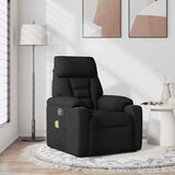 vidaXL Masažni naslonjač od tkanine crni | shoptok.hr
