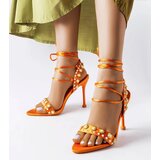 Gemre Orange sandals adorned with pearls Grange | Eponuda.ba