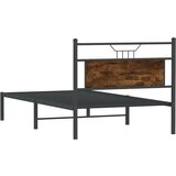  Posteljni okvir brez vzmetnice dimljen hrast 107x203cm inž. les, (21829082) | Shoptok.si