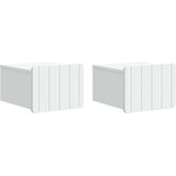  Noćni ormarić za montažu na zid 2 pcs Bijela 33 x 34 5 x 24 cm | shoptok.hr