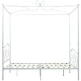  Okvir za krevet s nadstrešnicom bijeli metalni 140 x 200 cm | shoptok.hr