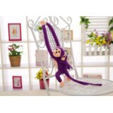 Plišana igračka majmun s bebom 90 cm - ljubičasta | Shoptok.si