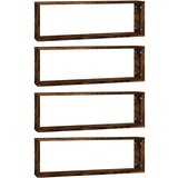 Maison Chic 4 kosi Stenske kockaste police - Stenske Police - Viseče police dim. hrast 80x15x26,5cm inž. les, (21793513) Cene
