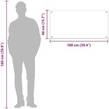  Kuhinjska Ploča Svjetlosiva 100x40x0 6 cm Kaljeno Staklo | shoptok.hr