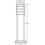Spoljašnja lampa LULA 1xE27/60W/230V 45 cm IP44 mat hrom | Eponuda.com