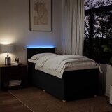  Krevet s oprugama i madracem crni 100 x 200 cm od tkanine | shoptok.hr