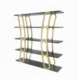 Hanah home polica za knjige adar - black, gold blackgold bookshelf | Eponuda.com