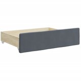  Dnevni krevet s pomoćnim ležajem i ladicama bez madraca tamno siva 90x190 cm | shoptok.hr