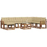  Set vanjskih sofa 9 kom. Prirodna i bež | shoptok.hr