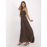 Italy Moda Dress-MI-SK-A2596.97-brown | Shoptok.si
