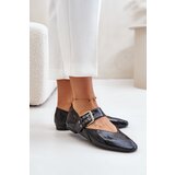 Boto FI1 Lacquered Ballerinas With Strap Black Azirae | Eponuda.ba