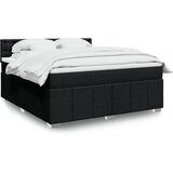 vidaXL Box spring postelja z vzmetnico črna 180x200 cm blago | Shoptok.si