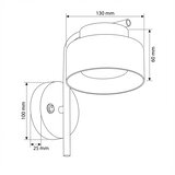 Brilagi LED RGB prigušiva zidna lampa AURA LUX 1xGX53/14W/230V Wi-Fi Tuya crna/zadimljena | Eponuda.com