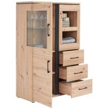 Mömax Vitrina Nature, Barva Hrasta, Črna | Shoptok.si