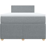 vidaXL Boxspring postelja z vzmetnico svetlo siva 120x190 cm blago | Shoptok.si