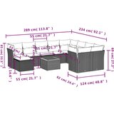  11-dijelni set vrtnih sofa od poliratana s jastucima crni | shoptok.hr