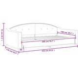  Dnevni krevet smeđesivi 100 x 200 cm od tkanine | shoptok.hr