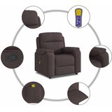  Masažni naslonjač od tkanine tamnosmeđi | shoptok.hr