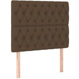  Box spring postelja z vzmetnico LED temno rjava 100x200cm blago, (20726187) | Shoptok.si
