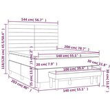  Box spring postelja z vzmetnico svetlo siva 140x200 cm blago, (20846805) | Shoptok.si
