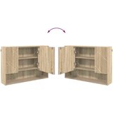 vidaXL set namještaja za kupaonicu s ladicama zidne 3 pcs sonoma hrast | shoptok.hr