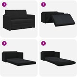  Krevet na razvlačenje Crna 124 x 71 x 78 cm Baršun | shoptok.hr