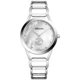 Adriatica ženski essence sekundara srebrni beli elegantni ručni sat sa srebrnim metalnim kaišem | ePonuda.com