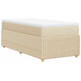  Okvir kreveta s oprugama i madrac krem 80x200 cm od tkanine | shoptok.hr