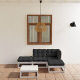 Maison Chic Seti vrtnega pohištva - Vrtna garnitura - Vrtni pohištvo set 5-delna z blazinami trdna borovina, (21820776) | Shoptok.si