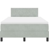 vidaXL Zložljivo Posteljno Dno z Blazino Svetlo Sivo 120x200 cm Žamet | Shoptok.si