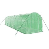  Staklenik s čeličnim okvirom zeleni 20 m² 10 x 2 x 2 m | shoptok.hr