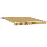 vidaXL Manualna uvlačiva tenda Multicolour Stripe 350x250 cm | shoptok.hr