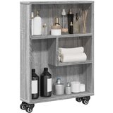  Uska kolica za pohranu boja hrasta 48x13x68cm konstruirano drvo | shoptok.hr