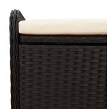  Klupa za pohranu s jastukom crna 115 x 51 x 52 cm od poliratana | shoptok.hr