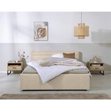 MID.YOU OBLAZINJENA POSTELJA 160 cm x 200 cm , les, kovina, umetna masa, tekstil bež | Shoptok.si
