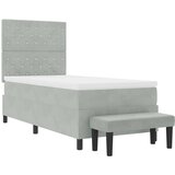  Krevet s opruga kutije Svjetlosiva 200 x 90 cm Baršun | shoptok.hr